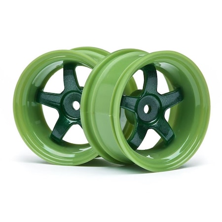 Time2Play 26 x 6 mm Work Meister S1 Wheel Offset, Green - 2 Piece TI2993338